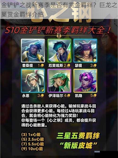 金铲铲之战新赛季是否有赏金羁绊？巨龙之巢赏金羁绊介绍