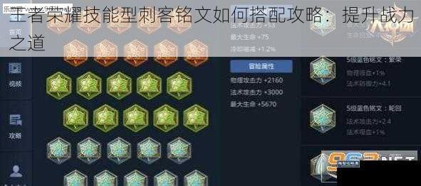 王者荣耀技能型刺客铭文如何搭配攻略:提升战力之道