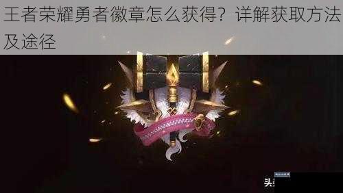 王者荣耀勇者徽章怎么获得?详解获取方法及途径