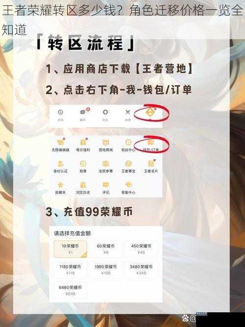 王者荣耀转区多少钱?角色迁移价格一览全知道