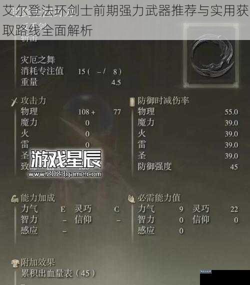 艾尔登法环剑士前期强力武器推荐与实用获取路线全面解析