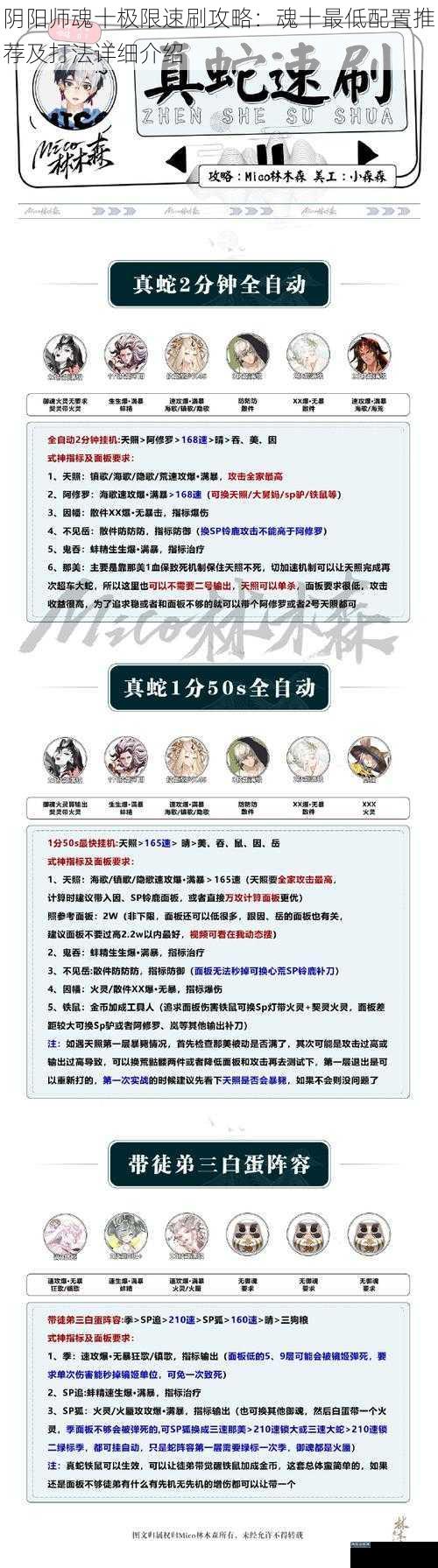 阴阳师魂十极限速刷攻略：魂十最低配置推荐及打法详细介绍
