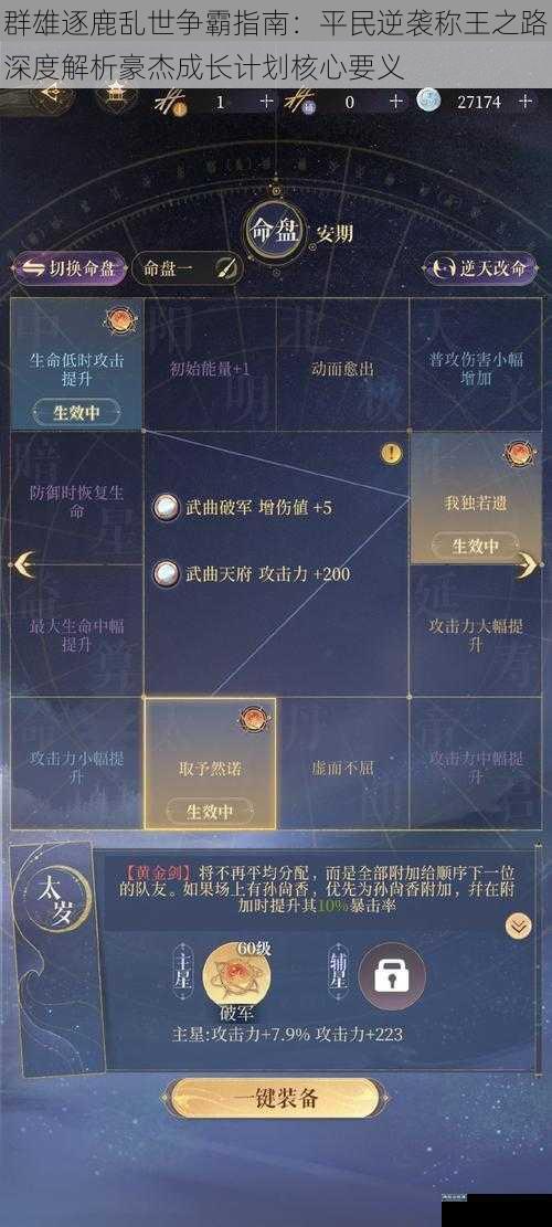 群雄逐鹿乱世争霸指南：平民逆袭称王之路深度解析豪杰成长计划核心要义