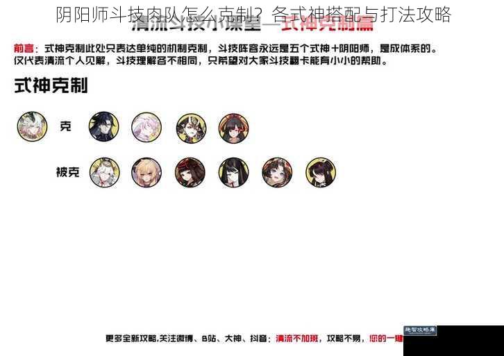 阴阳师斗技肉队怎么克制？各式神搭配与打法攻略