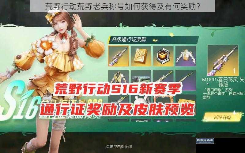 荒野行动荒野老兵称号如何获得及有何奖励？