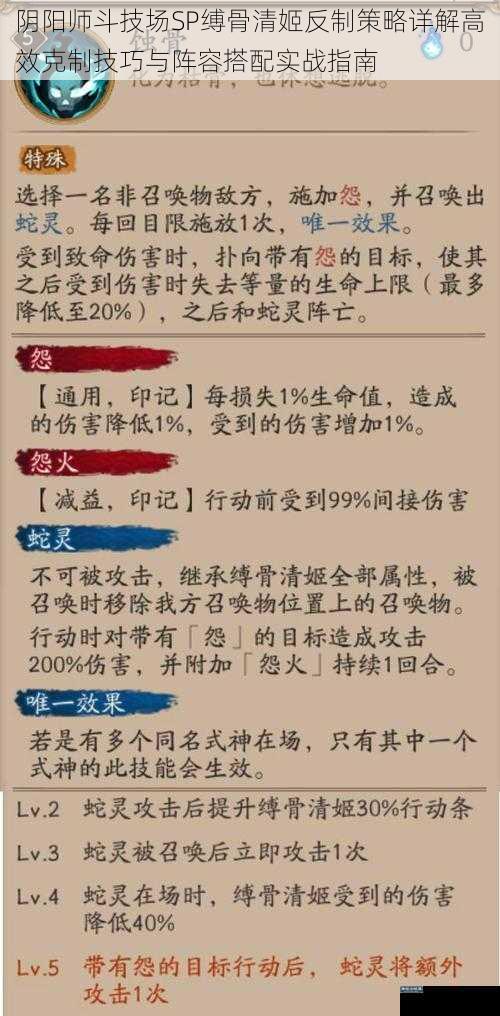 阴阳师斗技场SP缚骨清姬反制策略详解高效克制技巧与阵容搭配实战指南