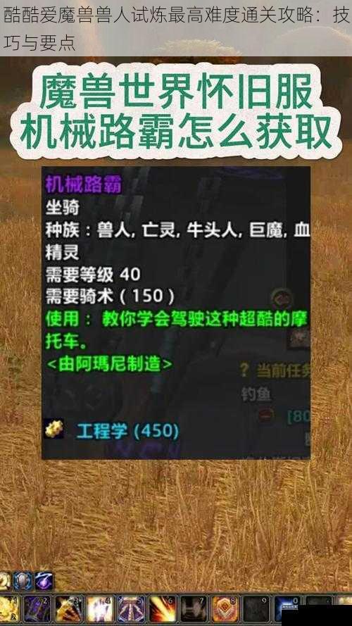 酷酷爱魔兽兽人试炼最高难度通关攻略：技巧与要点