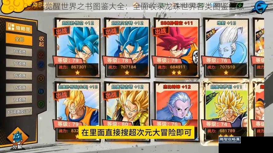 龙珠觉醒世界之书图鉴大全：全面收录龙珠世界各类图鉴信息