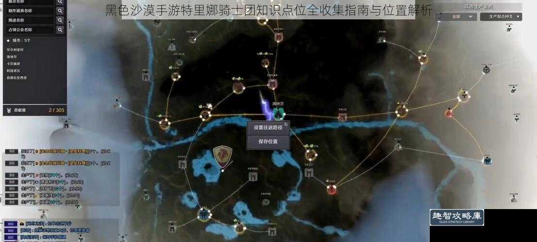 黑色沙漠手游特里娜骑士团知识点位全收集指南与位置解析