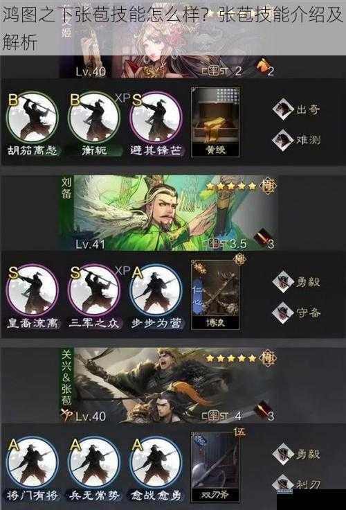 鸿图之下张苞技能怎么样？张苞技能介绍及解析