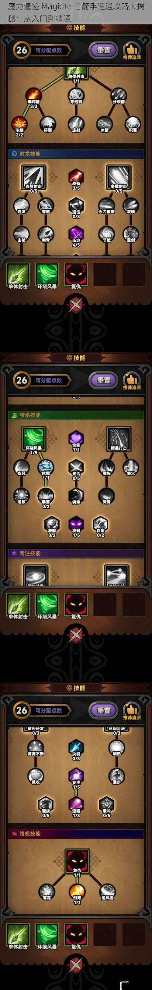 魔力遗迹 Magicite 弓箭手速通攻略大揭秘：从入门到精通