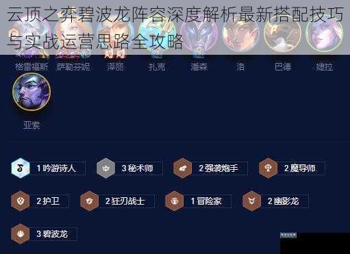 云顶之弈碧波龙阵容深度解析最新搭配技巧与实战运营思路全攻略