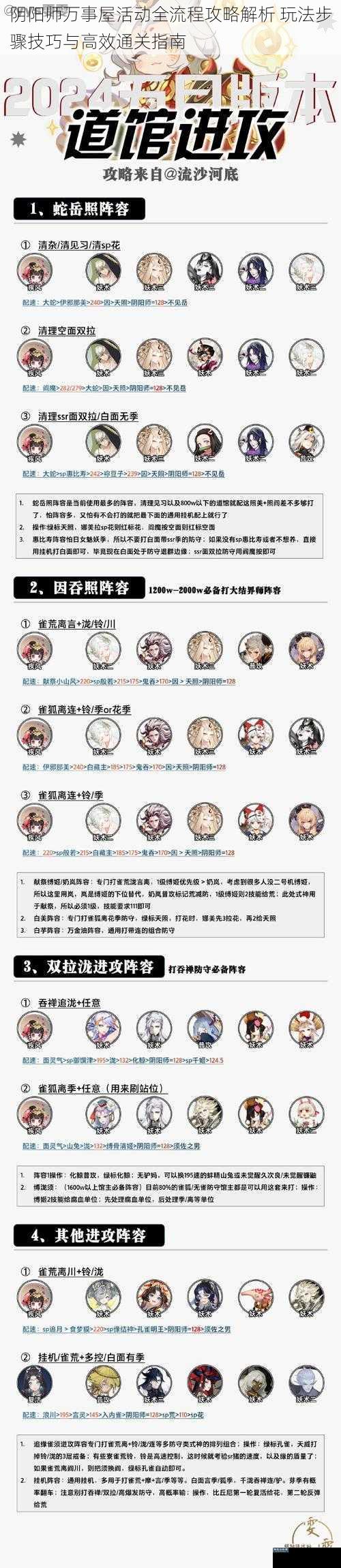 阴阳师万事屋活动全流程攻略解析 玩法步骤技巧与高效通关指南