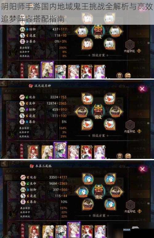 阴阳师手游国内地域鬼王挑战全解析与高效追梦阵容搭配指南