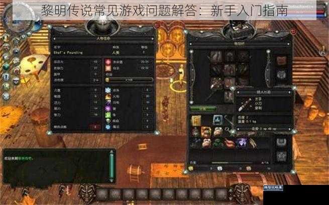 黎明传说常见游戏问题解答：新手入门指南