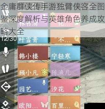 金庸群侠传手游独臂侠客全图鉴深度解析与英雄角色养成攻略大全