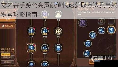 龙之谷手游公会贡献值快速获取方法及高效积累攻略指南